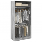 Riidekapp, hall sonoma tamm, 100 x 50 x 200 cm, tehispuit