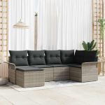 Aia diivanikomplekt padjaga 6 pcs helehall pol&uuml;rotang