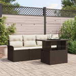 Aia diivanikomplekt padjaga 5 pcs pruun pol&uuml; rattan