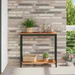 V&auml;lilaud ladustamisega naturaalne ja must 80 x 35 x 75 cm