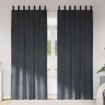 Pimendavad kardinad 2 pcs helehall 140 x 225 cm samet