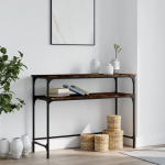 Konsoollaud, suitsutatud tamm, 100x35,5x75 cm, tehispuit