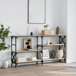 Konsoollaud, sonoma tamm, 150x29x76,5 cm, tehispuit