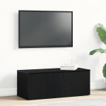 Telerikapp sahtliga must tamm 80x34x30 cm tehispuit