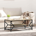 Kohvilaud sonoma tamm 90 x 50 x 40 cm t&ouml;&ouml;deldud puit ja teras
