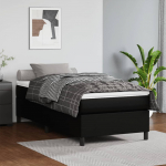 Vedrumadratsi voodiraam, must, 90x190 cm, kunstnahk