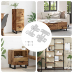 Ukselukk 2 pcs h&otilde;bedane 70 x 8 mm teras