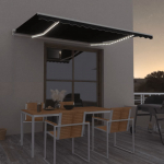 K&auml;sitsi sisset&otilde;mmatav varikatus led, 450x350 cm, antratsiithall