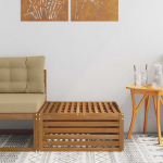 V&auml;li jalatoed neutraalne 79 x 79 x 37 cm tugev akatsiapuu