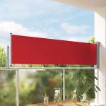 Lahtit&otilde;mmatav terrassi k&uuml;lgsein, 80 x 300 cm, punane