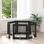 Koerav&auml;rav koos aluspuudega 6 pcs must tamm 80 x 80 cm