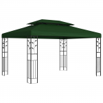 Paviljon 3,97 x 2,96 x 2,68 m roheline pol&uuml;ester ja teras