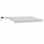 K&auml;igukohandatav varikatus helehall ja valge 400 &times; 300 cm