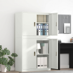 Hoiukapp 2 tk valge 90 x 40 x 160 cm teras lukustatav