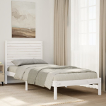 Voodiraam ilma madratsita, valge, 90 x 210 cm, m&auml;nnipuit