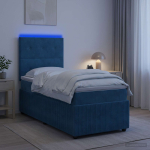 Led kastivoodiga madrats led-ribadega sinine 100 x 200 cm samet
