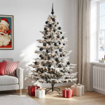Kunstkuusk koos j&otilde;ulukuuliga 180 cm 300 led-i soe valge