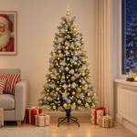Kunstlik hingedega j&otilde;ulupuu koos kuulidega 180 cm 300 led-i