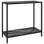 Konsoollaud, must, 80 x 35 x 75 cm, karastatud klaas