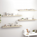 Seinariiulid, 4 tk, tammev&auml;rvi, 120x23,5x3,8 cm mdf