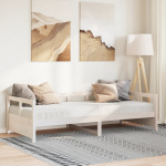 P&auml;evavoodi madratsiga, valge, 90 x 200 cm, m&auml;nnipuit