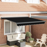 K&auml;igukohandatav varikatus must 350 x 250 cm kangas ja metall