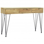 Konsoollaud tiigipuidust 120 x 35 x 76 cm