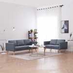 2- ja 3-kohaline kangast diivan, tumehall