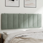 Voodipeatsi padi hanko, helehall, 140 cm, samet