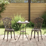 Aia bistroo komplekt 3 pcs pronksjas alumiinium