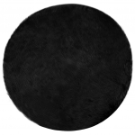 Faux lambanaha vaip tafalla must &oslash; 160 cm pol&uuml;ester