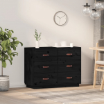 Puhvetkapp, must, 100x40x75 cm, t&auml;ism&auml;nnipuit