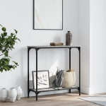 Konsoollaud, hall sonoma tamm, 75x30,5x75 cm, tehispuit