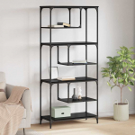 Raamatukapp must tamm 81 x 36 x 176 cm tehispuit