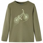 Pikkade varrukatega lastes&auml;rk, khaki, 104