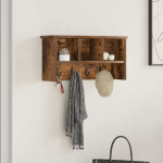 Seinale kinnitatav riidepuu suitsutatud tamm 50 x 16 x 26 cm