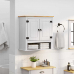 Seinakapp uksega corona valge 70 x 33 x 71,5 cm tahke m&auml;nd