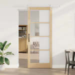 Libisev uks neutraalne 93 x 232 cm soe m&auml;nnipuit ja klaas