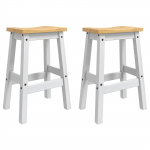 Vidaxl baaritool 2 pcs valge ja meep&otilde;hi 44 x 30 x 63 cm