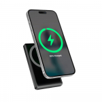 Gembird PB10-WPC15M-LCD-01 Magnetic wireless powerbank with LCD, 15W, 10000 mAh, black