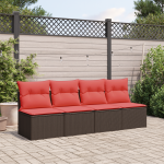 Aia diivan padjaga pruun 220 x 62 x 69 cm pol&uuml;rotang