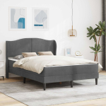 Voodi raam peaga tumehall 120 x 200 cm samet