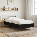 Voodi raam must tamm 80 x 200 cm tehispuit