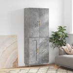 K&otilde;rge kapp, betoonhall, 69,5 x 34 x 180 cm,tehispuit