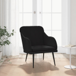 Tugitool, must, 63 x 76 x 80 cm, samet