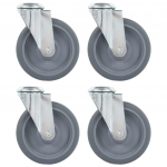 Poldiaukudega p&ouml;&ouml;rlevad rattad, 4 tk, 125 mm