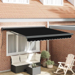 K&auml;igukohandatav varikatus must 350 x 250 cm kangas, metall