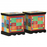 &Ouml;&ouml;kapp 2 tk mitmev&auml;rviline 40x35x45 cm t&auml;ispuidust mango