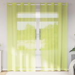 Voile kardinad koos l&auml;biv&otilde;redega 2 tk apple green 140x225 cm