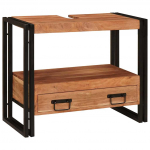 Vannitoa valamukapp 71 x 33 x 58 cm tugev akaatsiapuit ja raud